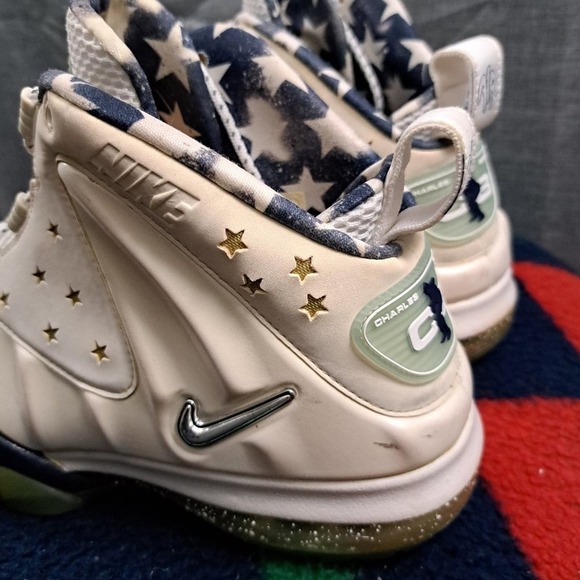 %Rare Nike Barkley Posite Max Men\'s Size 12 White & Metallic Silver  A 25 main image 16